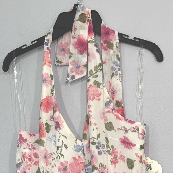 Altar’d State | Women’s NWT White Floral Halter Dress Size XL - Picture 3 of 14
